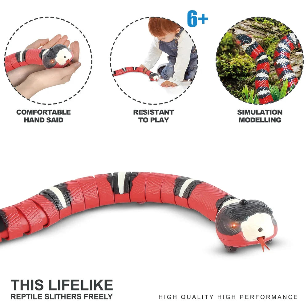 Remote Control Snake Pet Interactive Toy 16 Inch Toy Snake Egg Shaped Infrared Controller Prank Toy Ideal Gift for Kids Adults