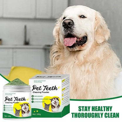 Food grade canine tooth cleaning powder, advanced care 100g formula, small and medium-sized canine tooth powder