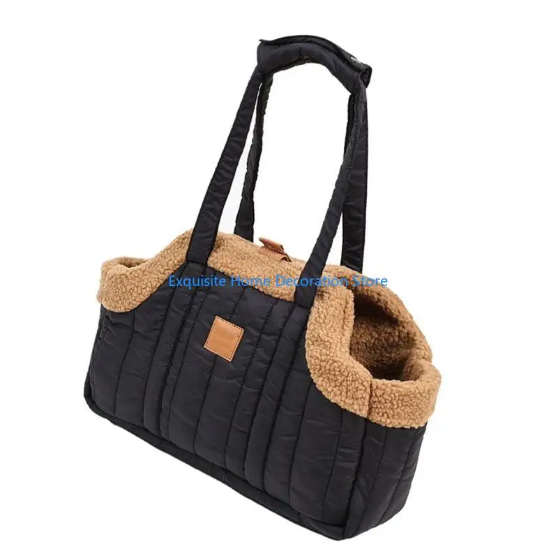 L5BF Pet Handbag Cats Carriers Bag Soft Big Capacity with Safety Strap Breathable Pet Carriers Sightseeing Bag