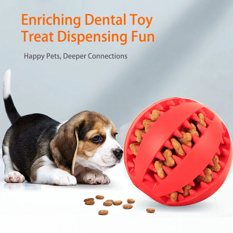Dog Treat Toy Ball Dog Tooth Cleaning Toy Interactive Dog Toys Treat Dispensing Ball Dental Care Toy Cognitive Dog Toy Chew Toys