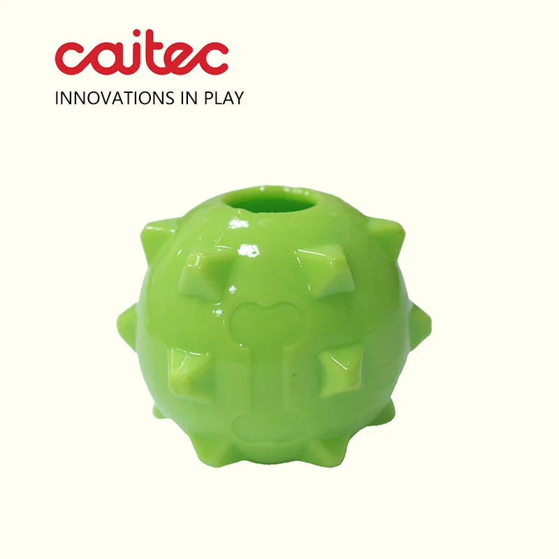 CAITEC Dog Toys Squeaking Ball Floatable Springy Squeaky Bite Resistant Double layer Soft Great for Tossing and Chasing