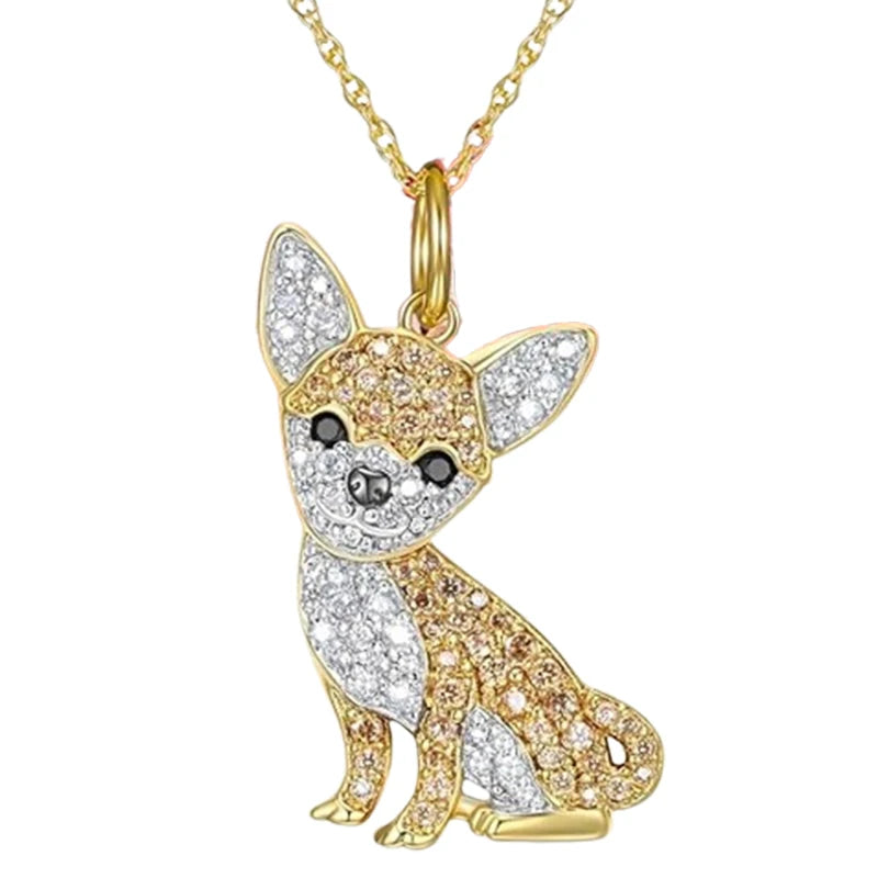 Exquisite and Cute Schnauzer Dog Pendant Necklace for Women Elegant Pet Puppy Jewelry Animal Accessories