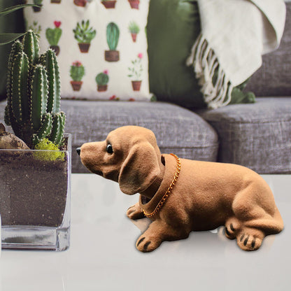 Creative Bobble Head Dog Figure Ornament Statue Cute Shaking Head Dog Car Ornament for Car Dashboard Tabletop Decoration Bobbing