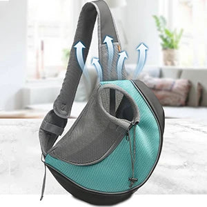 Pet Puppy Carrier for Outing Travel Mesh Breathable Shoulder Bag Large Space Pet Front Bag Suitable for Walking Cat Carrier Bag