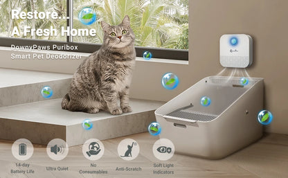 DownyPaws 4000mAh Cat Litter Odor Purifier & Deodorizer