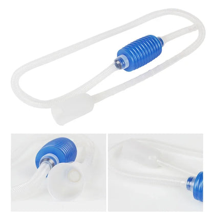 Aquarium Siphon Fish Tank Syphon Vacuum Cleaner Pump Semi-automatic Water Change Changer  Water Filter Pump Cleaning Accessories