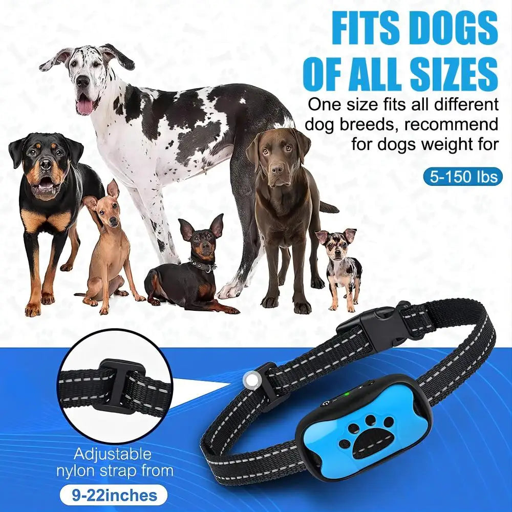 Dog Training Collar Anti-barking Collar Automatic Anti Bark Dog Bark Collar 2 Modes Adjustable Dog Bark Stopper Collar for Dogs