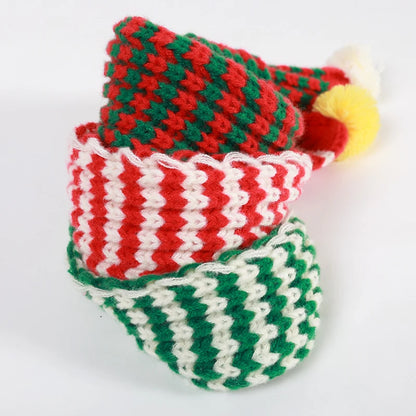 Winter Warm Knitted Pet Scarf Christmas Dog Scarf Collar New Year Pet Scarf for Small Medium Dog Teddy Chihuahua Dog Accessories
