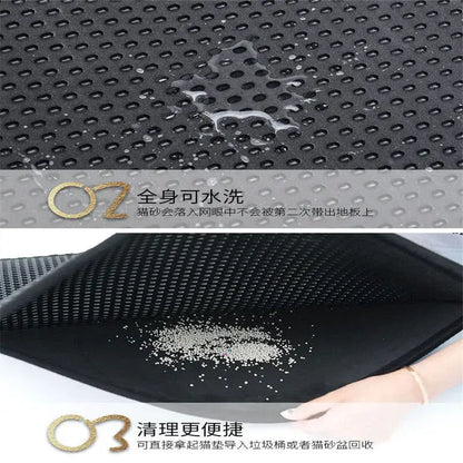 Cat Litter Mat With Gift Double Layer Waterproof Pet Litter Box Mat Non-slip Sand Cat Pad Washable Bed Mat Clean Pad Products