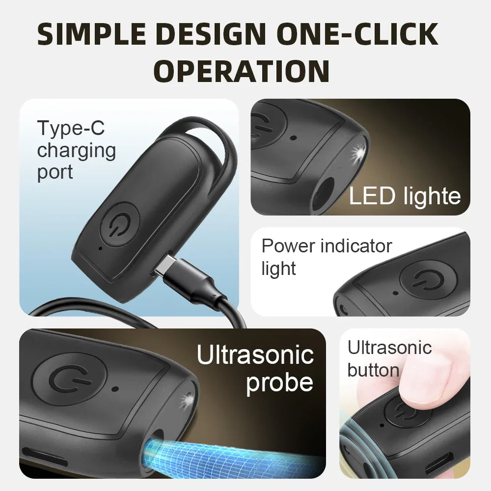Mini Ultrasonic Dog Repeller Training Dog Stop Barking Smart Portable Outdoor Defense Dogs Anti-barking Training Device