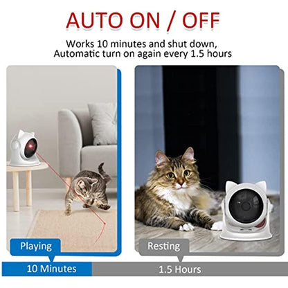 ATUBAN 充電自動雷射貓玩具，適用於室內貓/小貓/狗的互動貓玩具，快慢模式