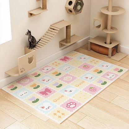 ペット用ゴミ箱 PVC防水・尿パッド付き犬用フェンス 犬小屋 滑り止めプラスチックカーペット 掃除不要