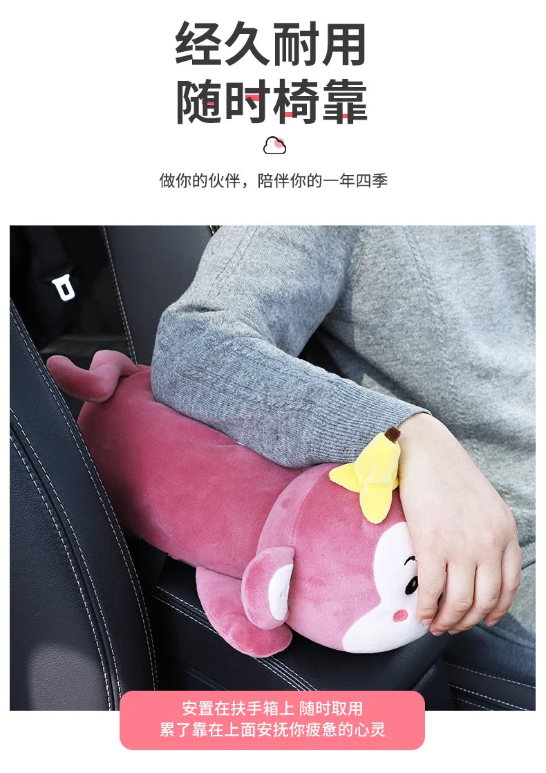 Monkey Tissue Holder for Car Plush Cute Car Tissue Holder High Quality Cartoon Dog Car Tissue Box Armrest Box