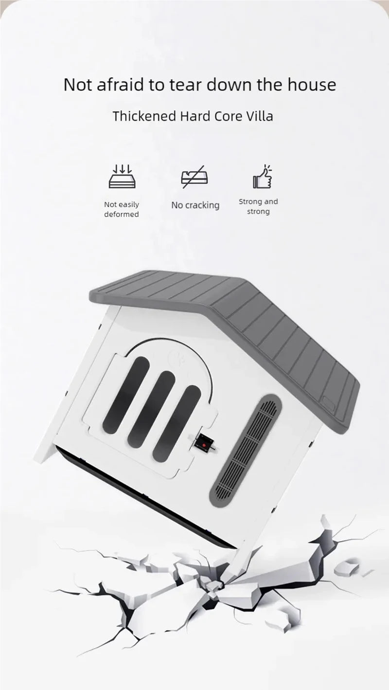 All-Season Plastic Dog House for Indoor & Outdoor Use