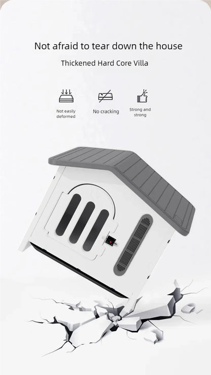 All-Season Plastic Dog House for Indoor & Outdoor Use