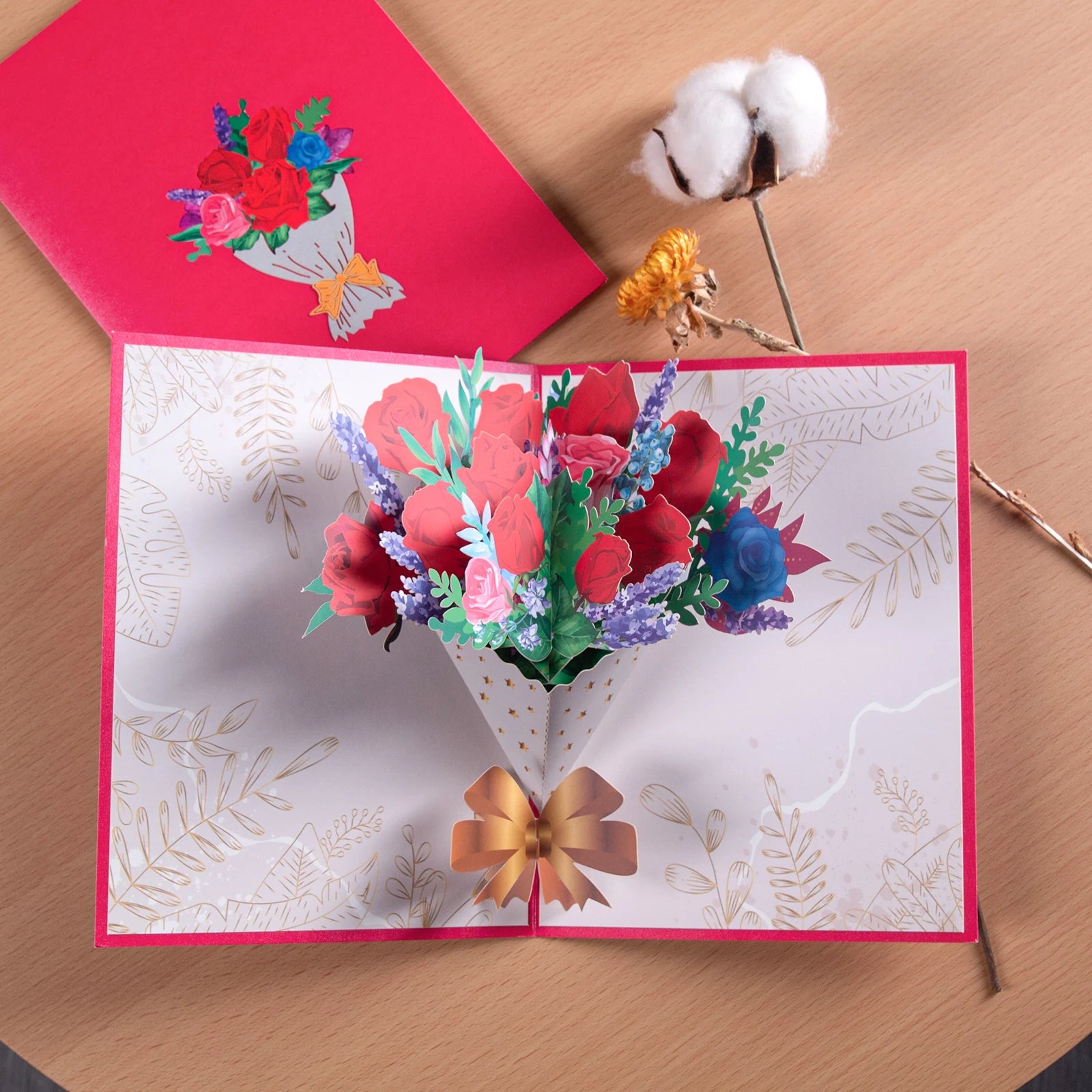 3D Cards Flowers Birthday Card Anniversary Maple Cherry Tree