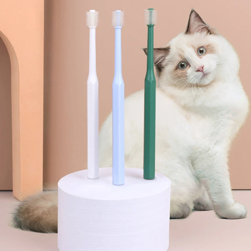 360 Degrees Pet Toothbrush Cat Brush Addition Bad Breath Tartar Teeth Care Dog Cat Cleaning Mouth Dog Cat Cleaning Supplies