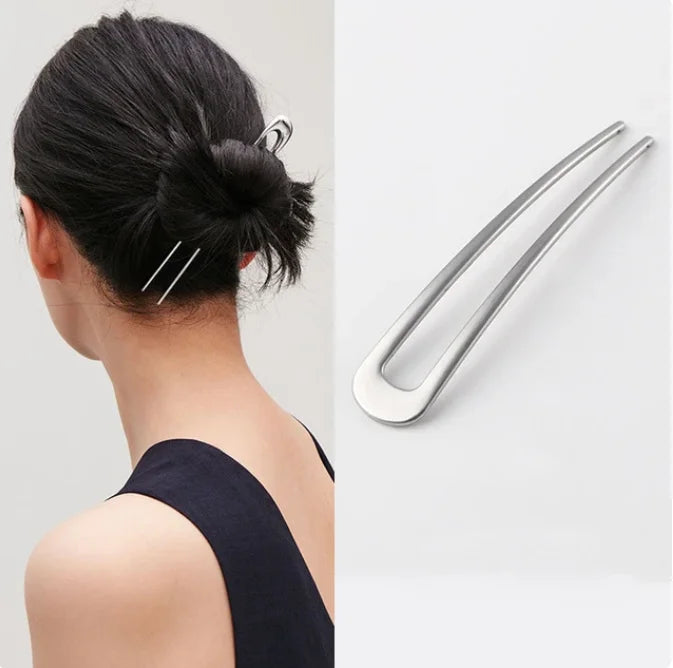 新しいパールヘアピン 韓国製 U字型メタルシェルヘアクリップピン レディース ガールズ ヘアスティック バンメーカー ヘアスタイリングアクセサリー ギフト