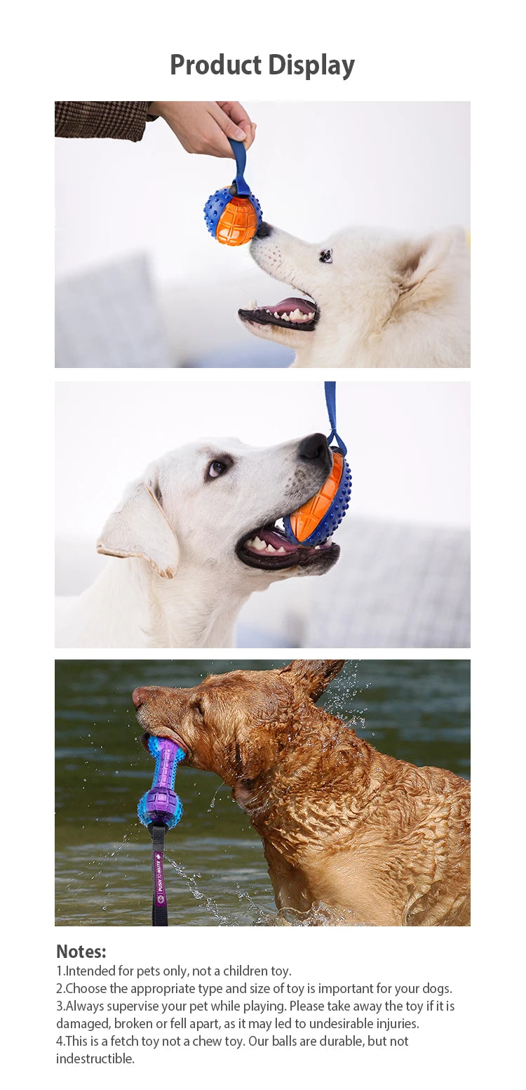 Interactive Dog Ball Pet Toys G-Ball Series Squeaky 2.5' Bouncy Assorted Colors for Small/Medium Dogs