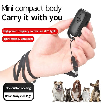 Mini Ultrasonic Dog Repeller Training Dog Stop Barking Smart Portable Outdoor Defense Dogs Anti-barking Training Device
