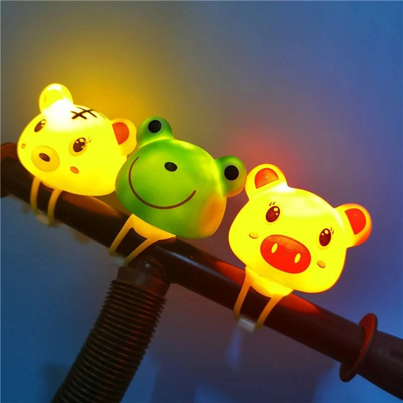 Cute Rubber Bicycle Bell Cartoon Animal Small Hamster Tricycle Scooter Handlebar Air Horn Ring Children's Balance Car Decoration