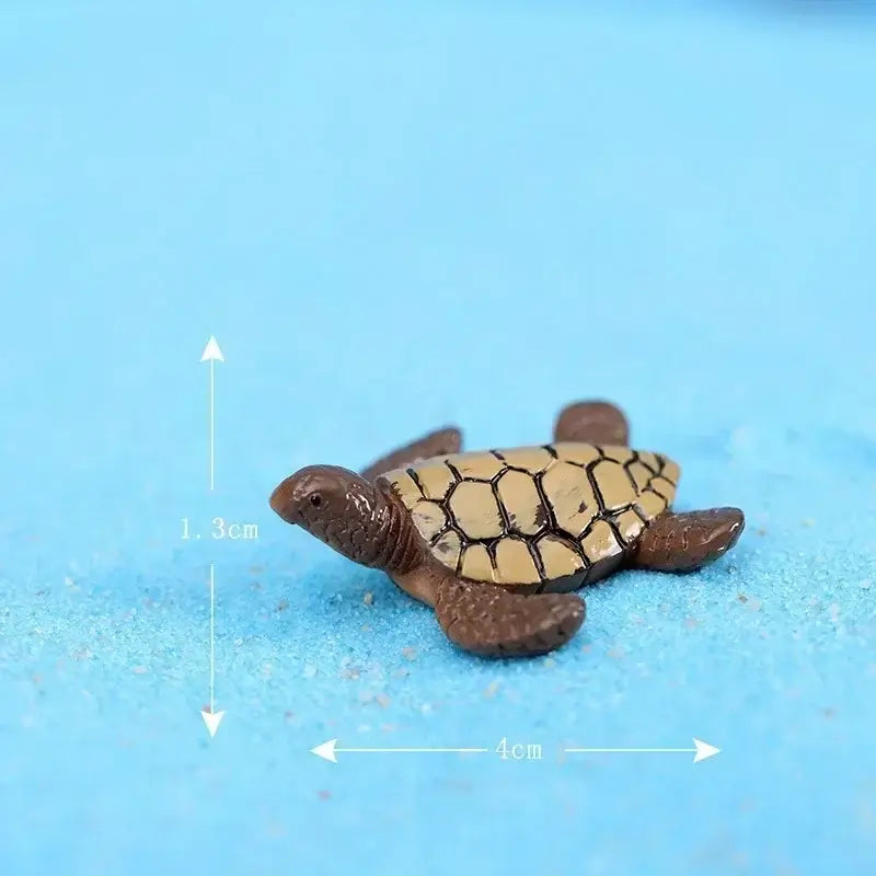 1pc Mini Sea Turtle Model Resin Ornaments Aquarium Fish Tank Home Landscape Decoration Accessories Fine Workmanship Layout Prop