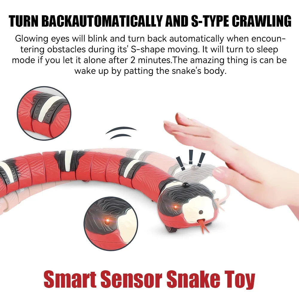 Remote Control Snake Pet Interactive Toy 16 Inch Toy Snake Egg Shaped Infrared Controller Prank Toy Ideal Gift for Kids Adults