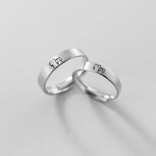 1Pair Couple Rings Cute Kitten Sliver Open Ring For Women Men Adjustable Finger Rings Romantic Lovers Anniversary Jewelry Gift
