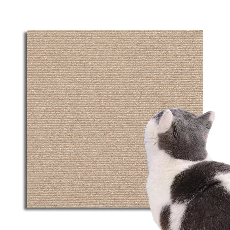 Trimmable Self-Adhesive Cat Scratch Mat Protect Your Furniture and Walls from Scratching