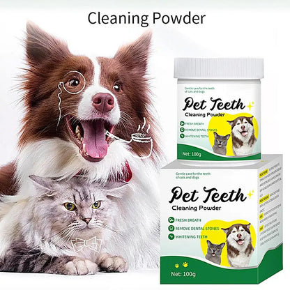 Food grade canine tooth cleaning powder, advanced care 100g formula, small and medium-sized canine tooth powder