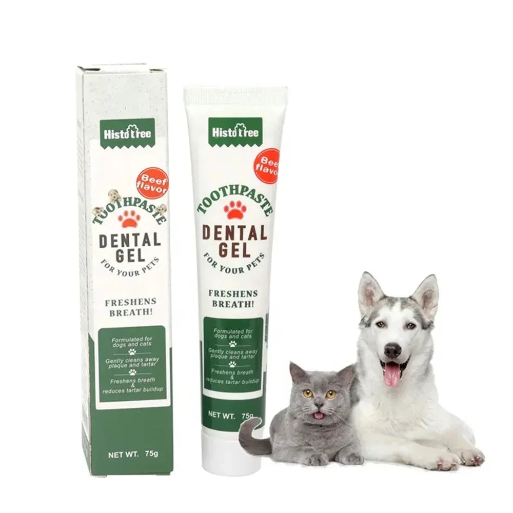 ペット犬用歯磨き粉クリーニング用品バニラビーフ風味ペット猫犬用歯磨き粉