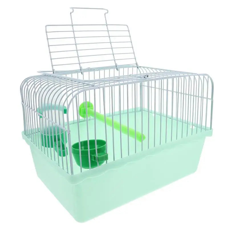 Portable Birdcage Travel Carrier for Parrots Parakeets Conure Small Pet Carrier Cage Handle Foldable Breathable Outdoor Multi