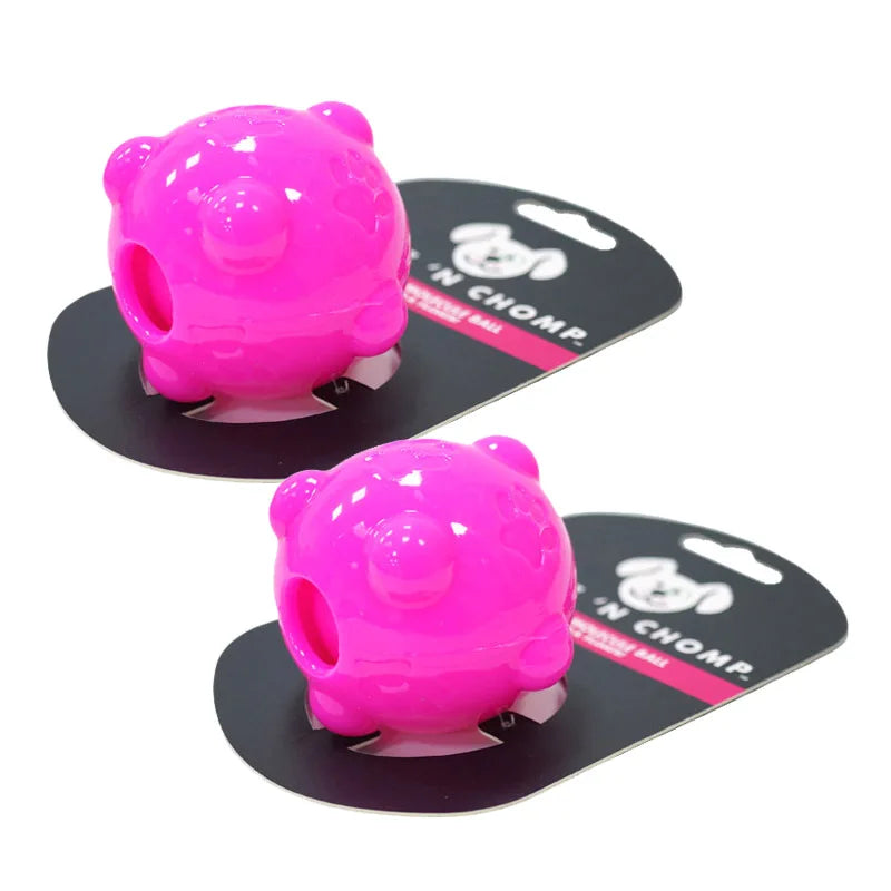 CAITEC Dog Toys Squeaking Ball Floatable Springy Squeaky Bite Resistant Double layer Soft Great for Tossing and Chasing