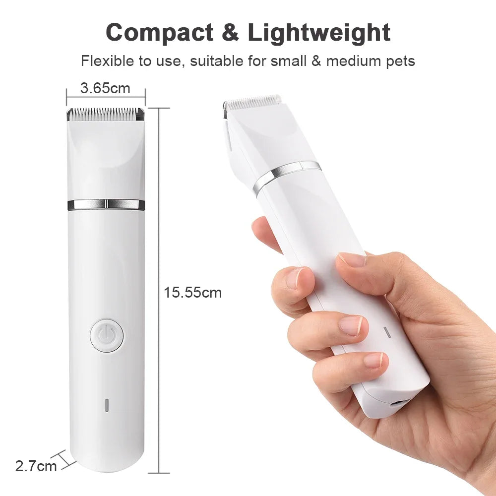 4-in-1 Multi-functional Electric Dog Clippers for Grooming Cordless Dog Shaver Clippers Trimmers Low Noise Pet Grooming Tools