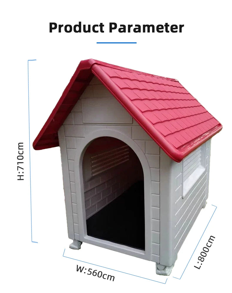 Foldable Waterproof Outdoor Plastic Dog House for Large Dogs