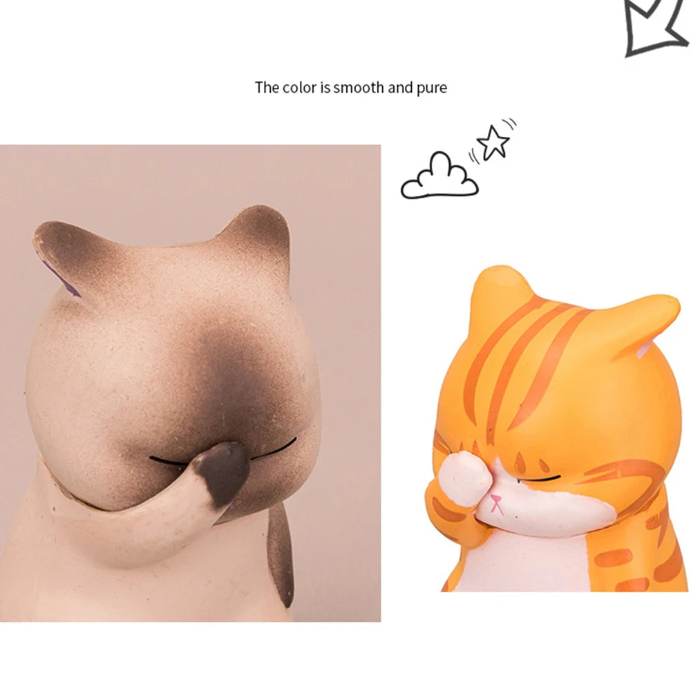 1pc Cover Your Face Cat Figure Cartoon Anime Peripheral Kitten Doll