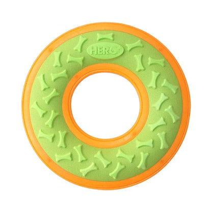 CAITEC Dog Toys Squeaky Flying Ring Durable Fit for Outdoor Throwing Suitable for Medium to Large Dogs