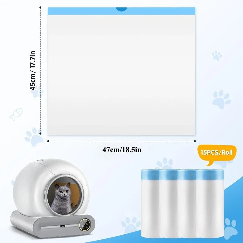 Extra-Thick Cat Litter Bags for Automatic Litter Box Cat Litter Box Liners for MeoWant/catlink/Tonepie Katzentoilette Müllbeutel
