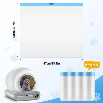 Extra-Thick Cat Litter Bags for Automatic Litter Box Cat Litter Box Liners for MeoWant/catlink/Tonepie Katzentoilette Müllbeutel