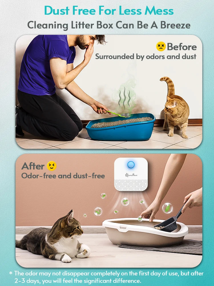 DownyPaws 4000mAh Cat Litter Odor Purifier & Deodorizer