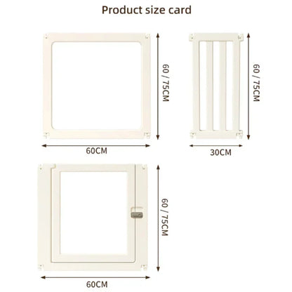 Pet Fence Fully Transparent Houses Acrylic Large Dog Fence Indoor Dog House.Large Space Dog Crate Double Suction Cup Design