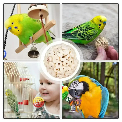 インコの噛むおもちゃボール チューシュレッド 採餌用 鳥​​かごアクセサリー インコ、ラブバード、セキセイインコ、コニュア、オカメインコ用