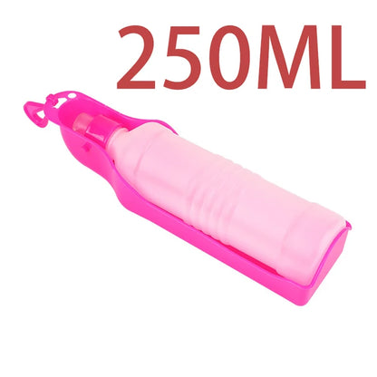 500ML Dog Water Bottle Folding Drinker Plastic Portable Water Bottle Pets Outdoor Travel Drinking Water Feeder Bowl for Dogs
