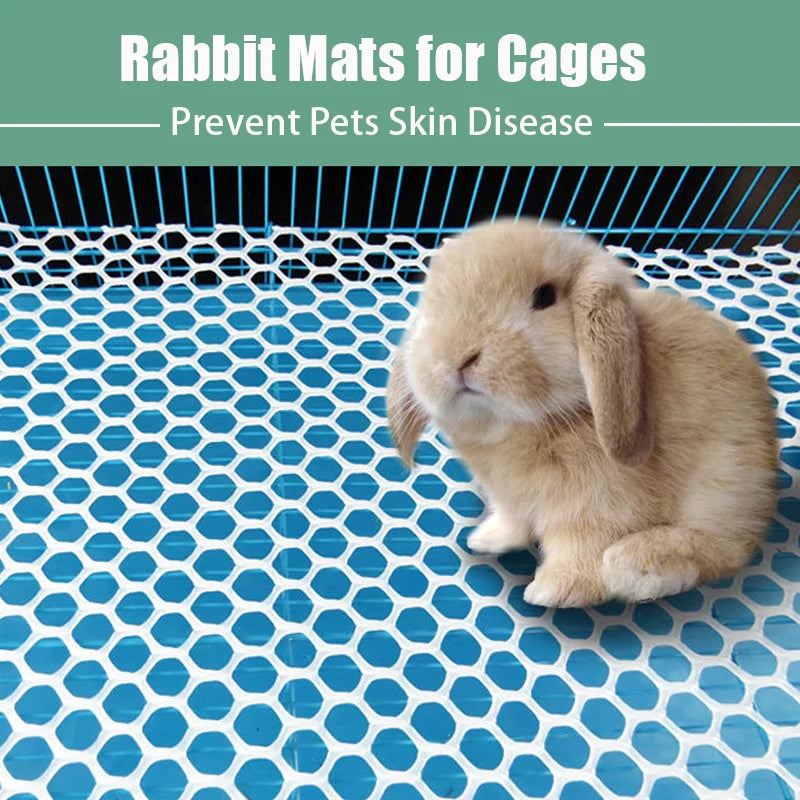 Rabbit Mats for Cages Rabbit Guinea Pig Hamster and Other Small Animal Cage Hole Mat Foot Pad Prevent Pets Skin Disease