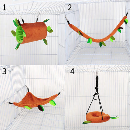 Plush Hammock Hamster Hammock for Rats Rodent Warm Cute Small Animal Assessories Guinea Pig Ferret Squirrel Nests Pets Supplies