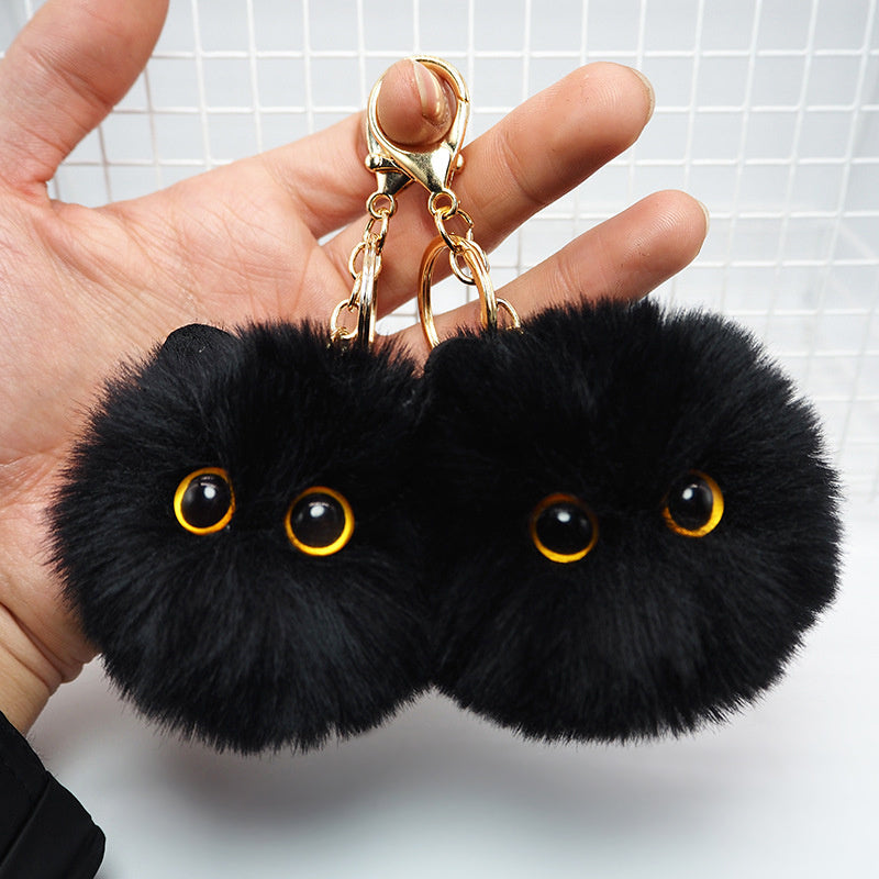 Cute Plush Cat Keychain Cartoon Doll Toy Pendant Keyring For Women Girls Bag Ornament Car Key Chain