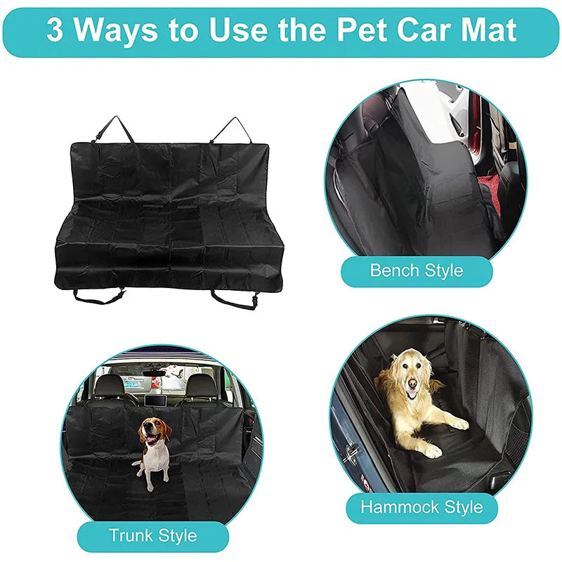 Car Rear Seat Cover Dog Mat Blanket Hammock Pup Travel Pad Protector Durable Fit Pet Protector for Car Truck SUV Waterproof Pads