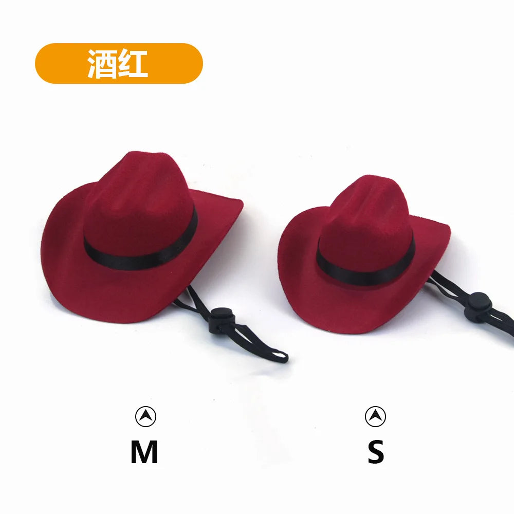 British Pet Dog Hat Star Cowboy Hat Pet Supplies Adjustable Dog Costume Top Hat Headwear Dogs Caps Pet Sun Hats for Cats