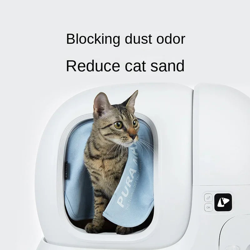 Original PETKIT Magnetic Dustproof Curtain Exclusive PURA MAX Self-Cleaning Litter Box Cat Toilet Accessories Gatos Productos