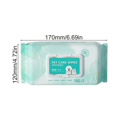 Pet Wipes for Cats & Dogs – Deodorizing, Gentle, Tear-Free